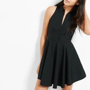 Express Collared Fit and Flare Dress